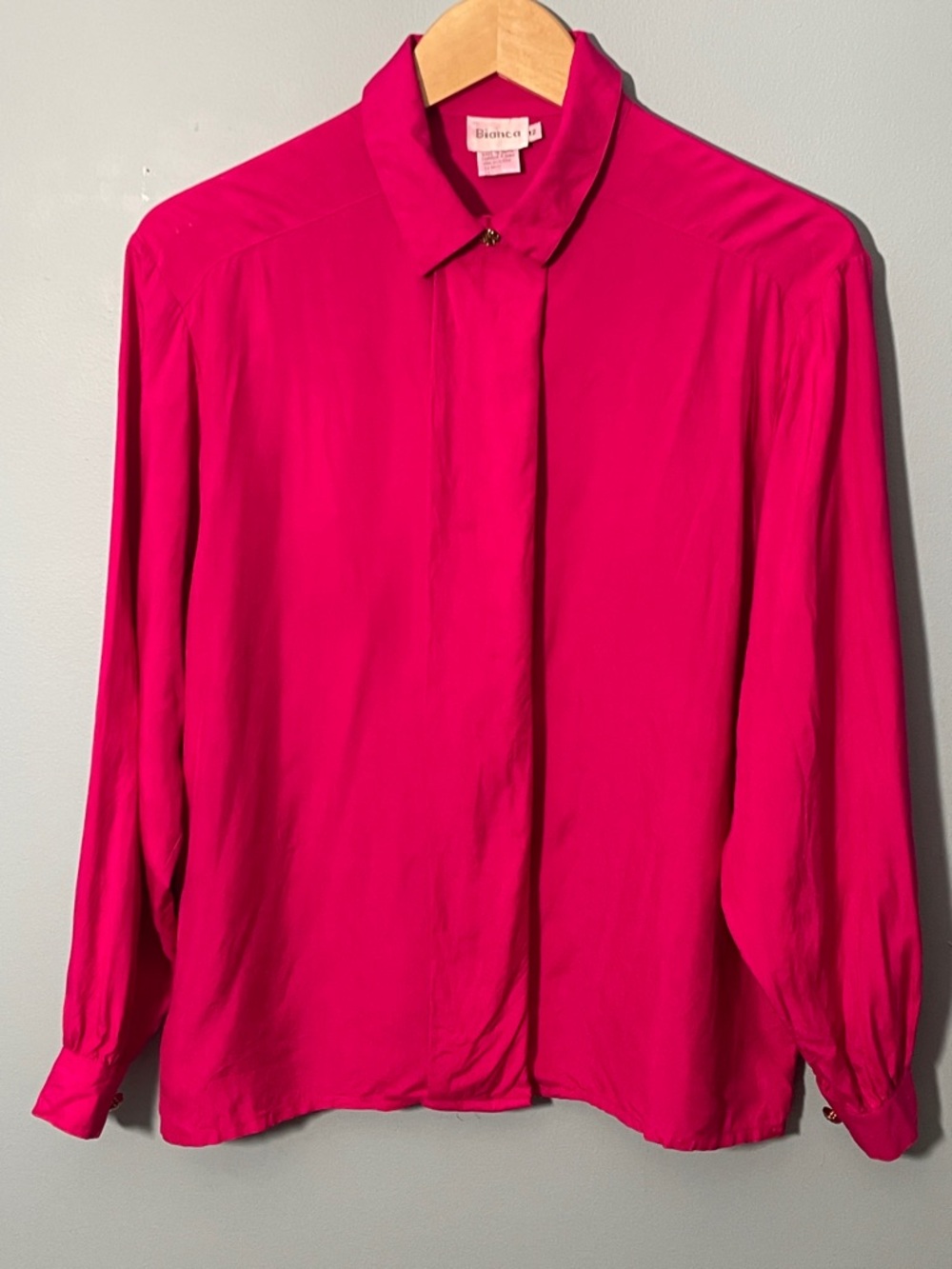 SILK Blouse FUSCHIA Size 12
